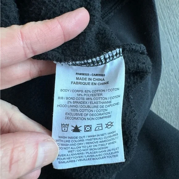 Jordan Loose Fit Cropped Hoodie in Black Size XS - Picture 5 of 6